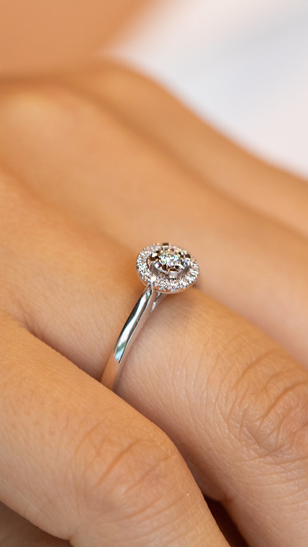 14K Halo Diamond Ring Shop online from Artisan Brands