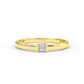 14K Soild Gold Baguette Diamond Engagement Ring