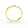 14K Soild Gold Baguette Diamond Engagement Ring
