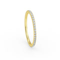14K Yellow Gold 1.3MM Micro Pave Diamond Eternity Wedding Ring