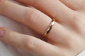 14K Yellow Gold 3mm Multi Faceted Wedding Band