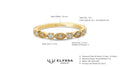 14K Yellow Gold Round and Marquise Design Diamond Wedding Band