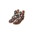 Arete Dark Brown Leather Women’s Sandals - Handmade Flat Sandal, Low Heel Strapped Travel Comfortable Sandal