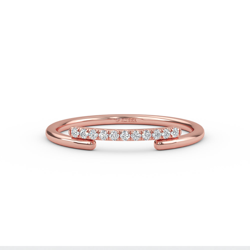 11 Stone Diamond Gold Ring - 14K Rose / 3 Shop online from Artisan Brands