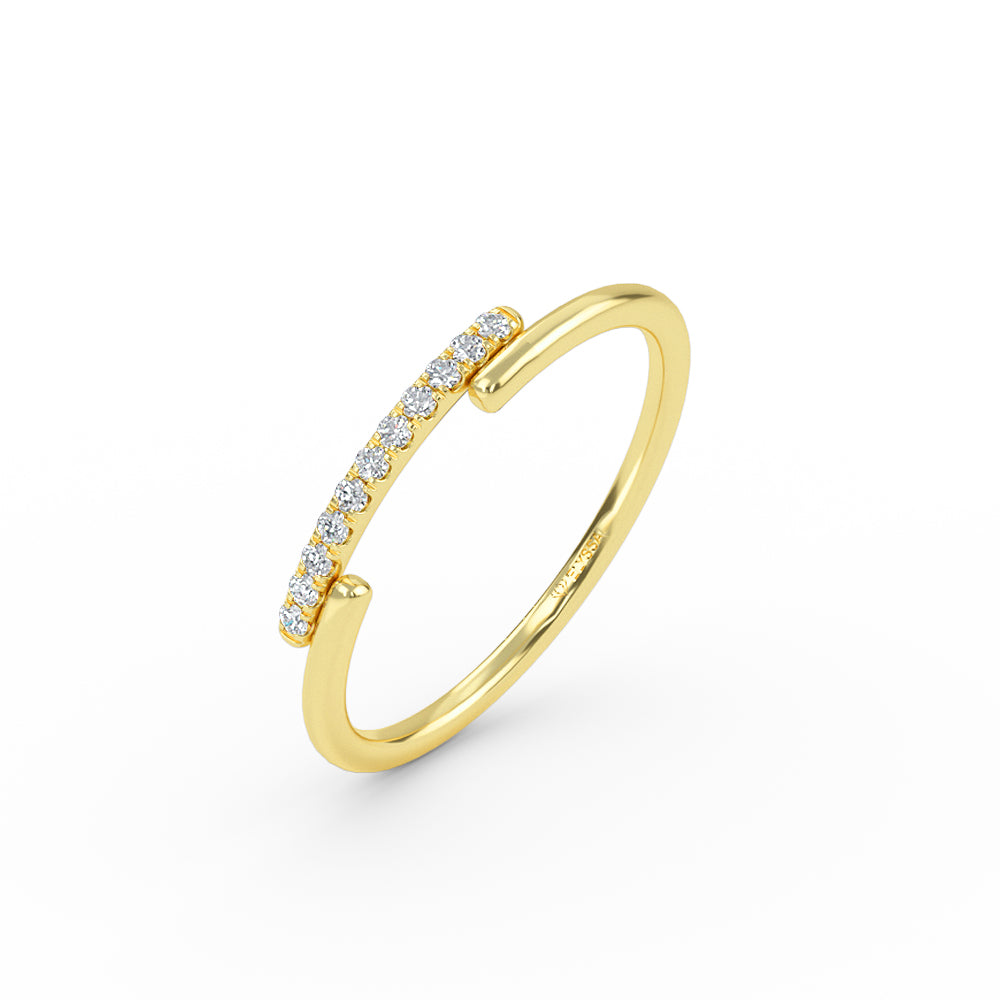 11 Stone Diamond Gold Ring - 14K Yellow / 3 Shop online from Artisan Brands