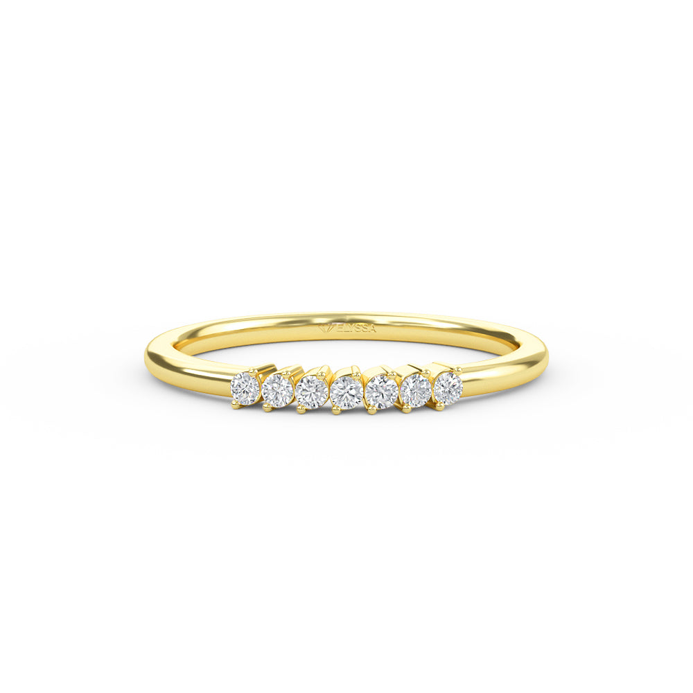7-Stone Diamond Wedding Band in 14K Yellow Gold - Yellow / 3 Shop online from Artisan Brands