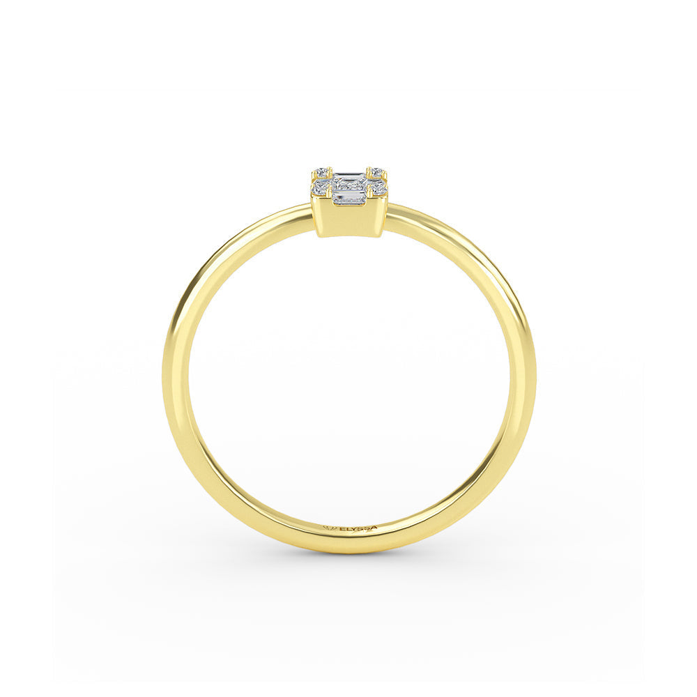Elyssa Jewelry Baguette and Round Cut Diamond Ring - ring Zengoda Shop online from Artisan Brands