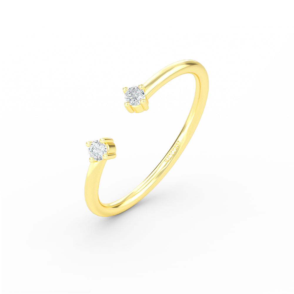 Diamond Open Gold Ring Shop online from Artisan Brands