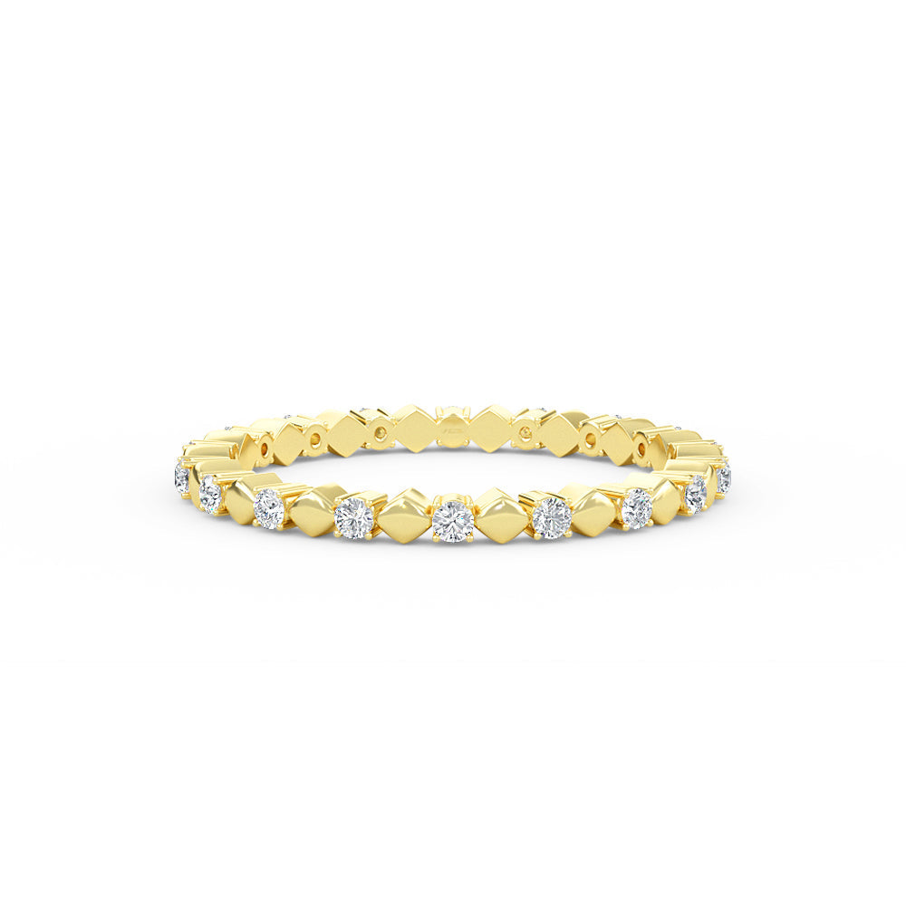 Diamond Wedding Band - 14K Yellow Gold / 3 Shop online from Artisan Brands