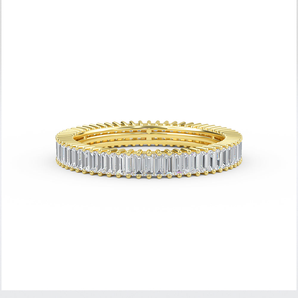 Full Eternity Baguette Diamond Ring - 14K Yellow Gold / 3 Shop online from Artisan Brands