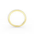 Elyssa Jewelry 14K Gold 1mm All Around Diamond Wedding Band - ring Zengoda Shop online from Artisan Brands