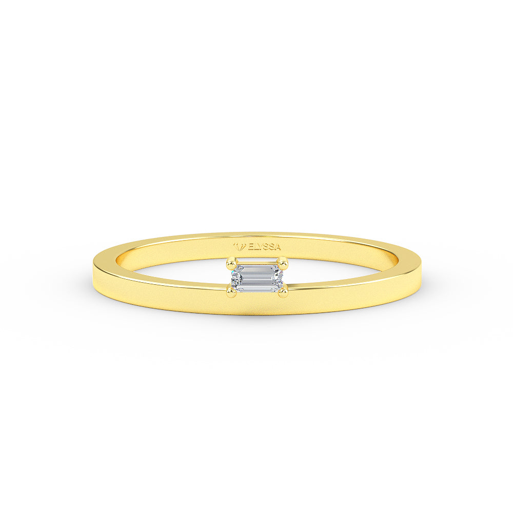 14K Yellow Gold Baguette Diamond Ring - Yellow / 3 Shop online from Artisan Brands
