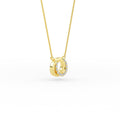 14K Yellow Gold Diamond Two Circle Necklace - necklace Shop online from Artisan Brands