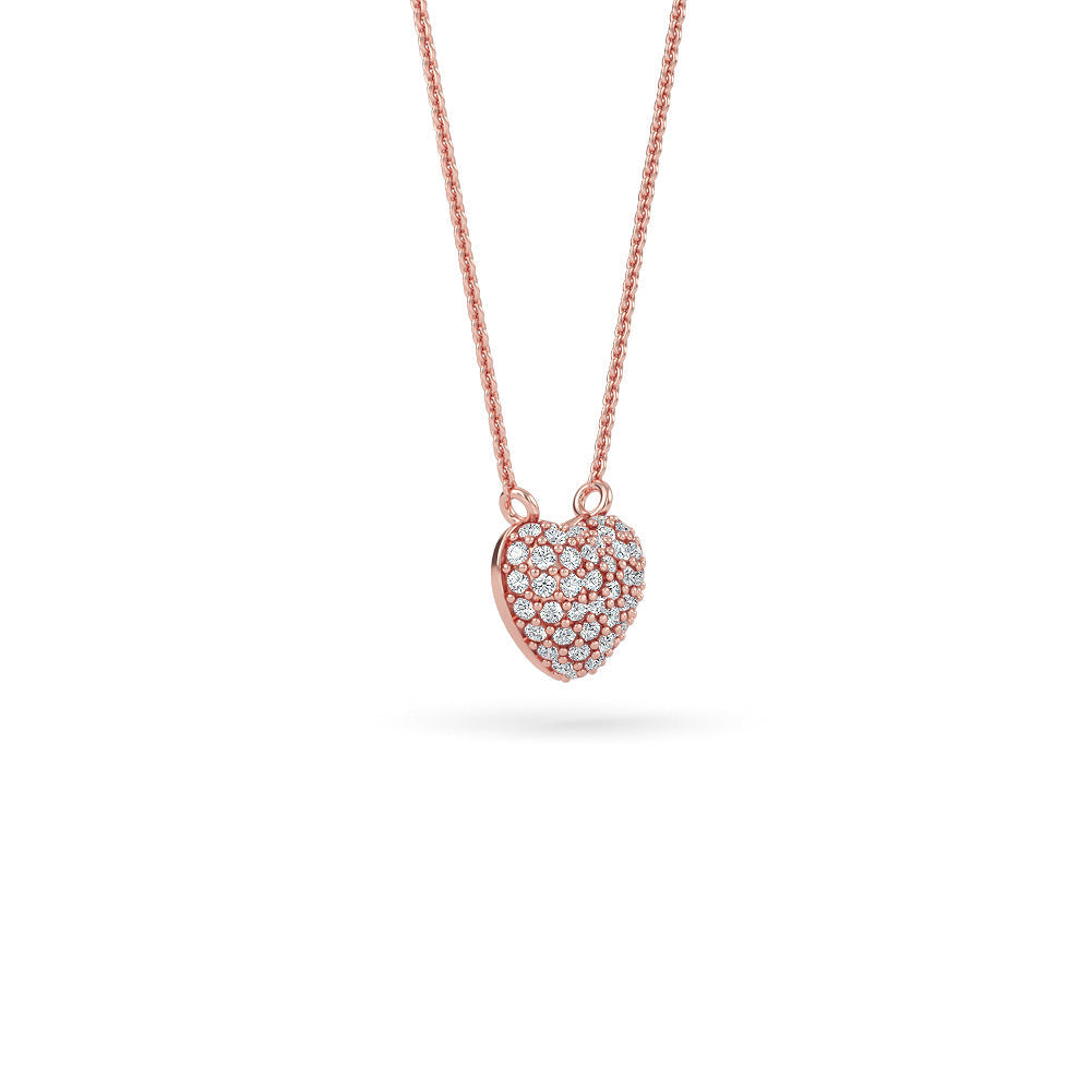 14K Yellow Gold Diamond Heart Necklace - necklace Shop online from Artisan Brands
