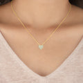 14K Yellow Gold Diamond Heart Necklace - necklace Shop online from Artisan Brands