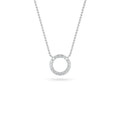 14K Yellow Gold Diamond Pave Circle Necklace - necklace Shop online from Artisan Brands