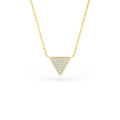 14K Yellow Gold Diamond Pave Triangle Necklace - necklace Shop online from Artisan Brands