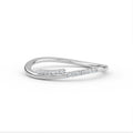 Gold Diamond Twisted Wedding Ring - 14K White / 3 Shop online from Artisan Brands