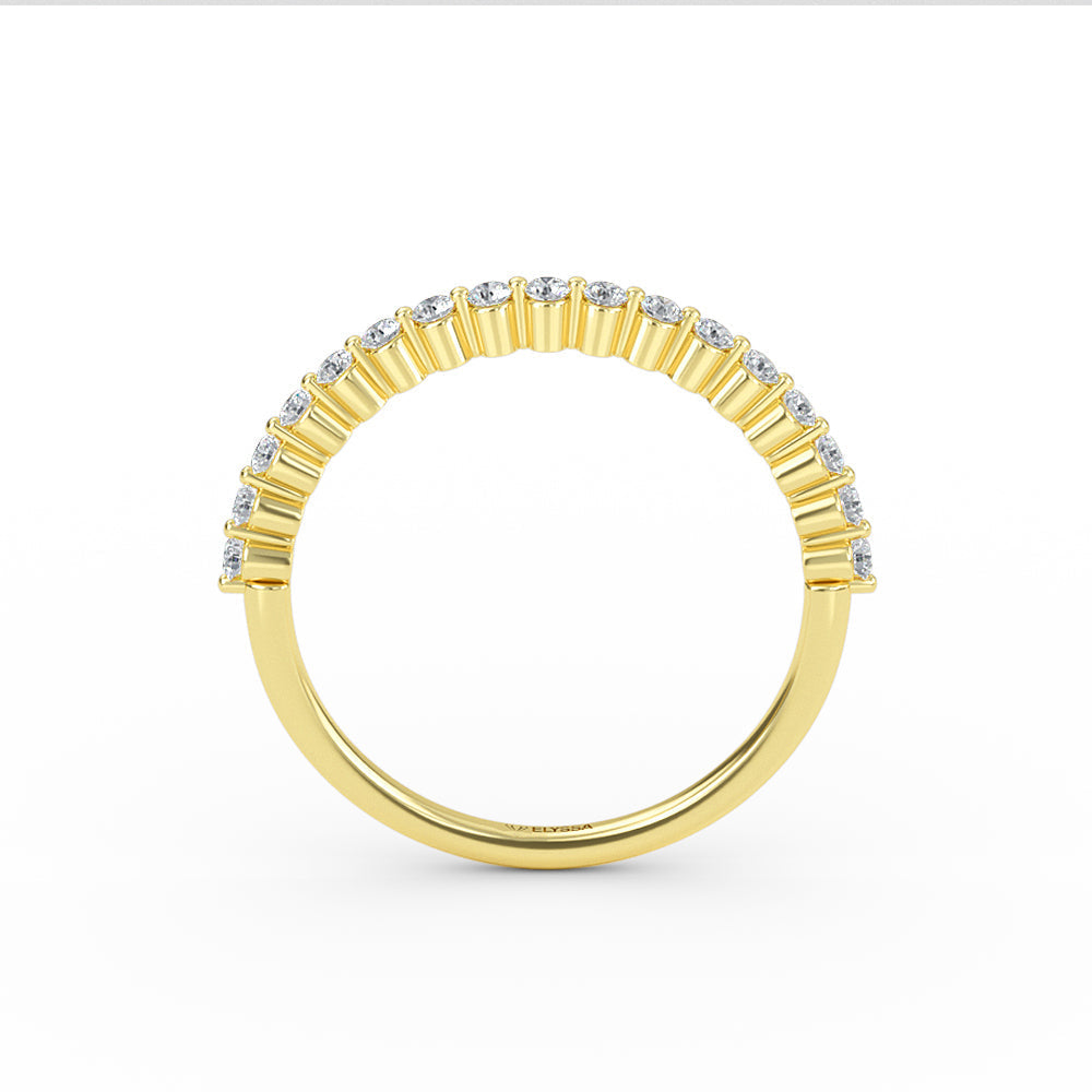 14K Yellow Gold Half Eternity Diamond Wedding Band Shop online from Artisan Brands