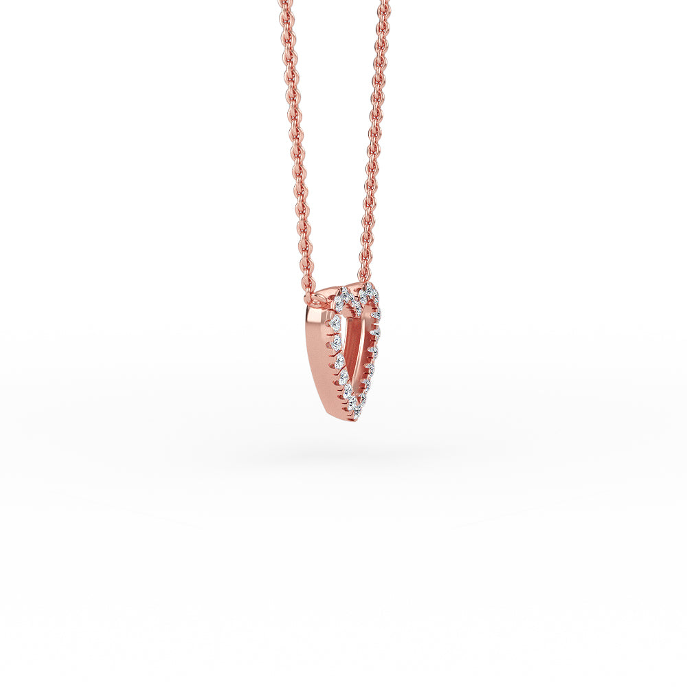 14K Yellow Gold Open Heart Diamond Necklace - Shop online from Artisan Brands