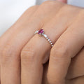 14K Yellow Gold Oval Cut Ruby Engagement Diamond Ring Shop online from Artisan Brands