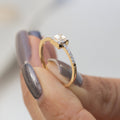 14K Yellow Gold Petite Baguette Diamond Ring Shop online from Artisan Brands