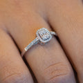 14K Yellow Gold Round and Baguette Diamond Engagement Ring Shop online from Artisan Brands