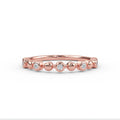 Half Eternity Diamond Wedding Band - 14K Rose Gold / 3 Shop online from Artisan Brands