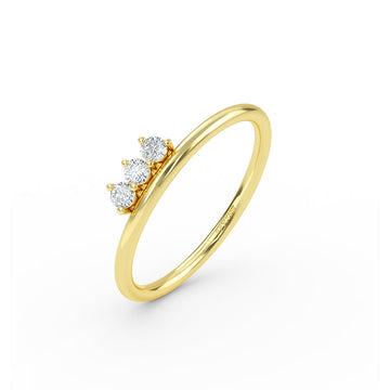 Triple Diamond Gold Ring - 14K Yellow / 3 Shop online from Artisan Brands