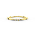 Triple Stone Diamond Wedding Band in 14K Yellow Gold Shop online from Artisan Brands