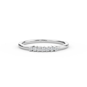White Gold Diamond Wedding Band - 3 / 7 Stone / 0.11ct Shop online from Artisan Brands