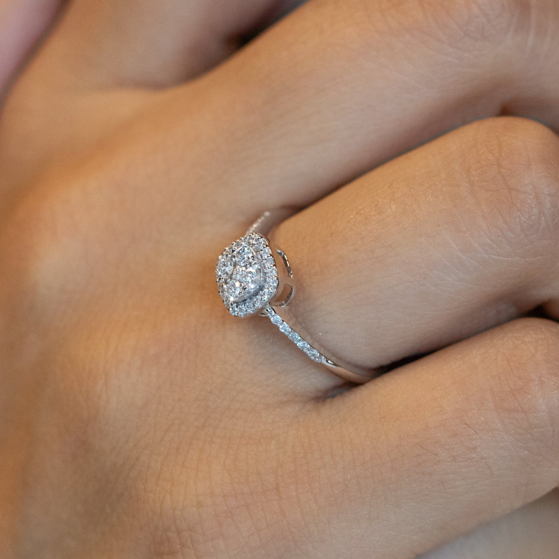 14K White Gold Engagement Ring - Diamond ring Shop online from Artisan Brands