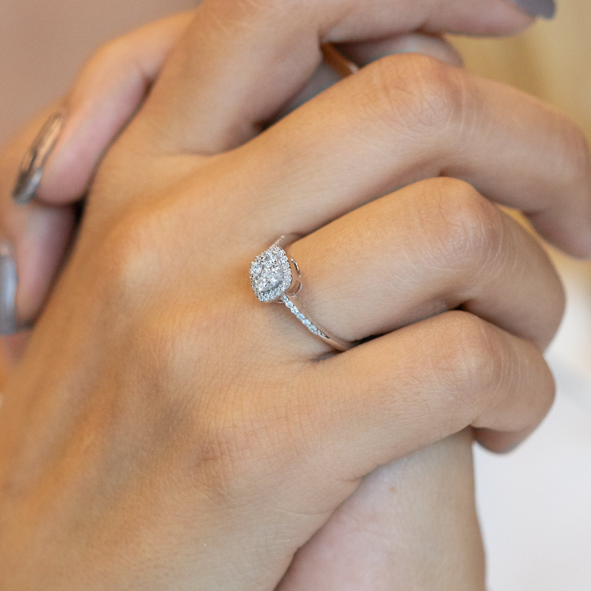 14K White Gold Engagement Ring - Diamond ring Shop online from Artisan Brands