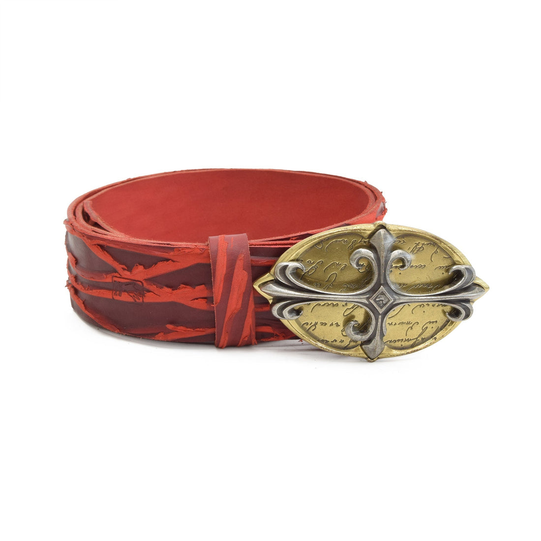 Aelithra Leather Belt Red with Changeable Buckle - 80 / Belts Zengoda Shop online from Artisan Brands