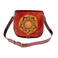 Amisos Leather Carved & Crafted Hand Bag - Handbags Zengoda Shop online from Artisan Brands