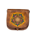 Amisos Leather Carved & Crafted Hand Bag - Tan - Handbags Zengoda Shop online from Artisan Brands