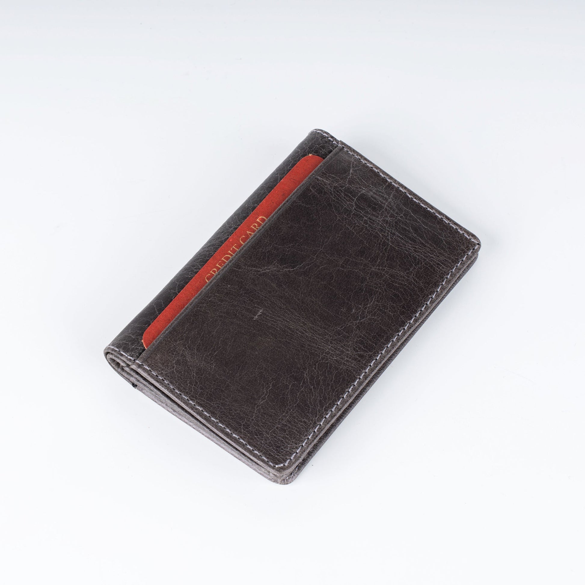 Ancyra Leather Card Holder - Gray - Wallets Zengoda Shop online from Artisan Brands