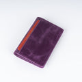 Ancyra Leather Card Holder - Purple - Wallets Zengoda Shop online from Artisan Brands