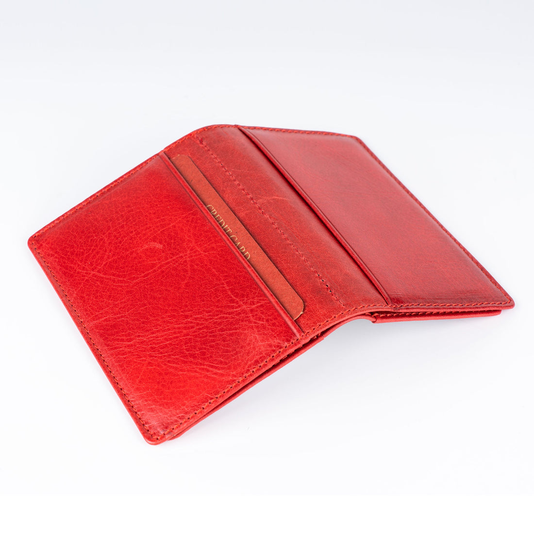 Ancyra Leather Card Holder - Red - Wallets Zengoda Shop online from Artisan Brands