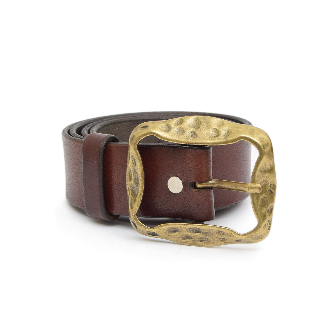 Azazel Vintage Leather Belt Chestnut Brown with Changeable Buckle - Belts Zengoda Shop online from Artisan Brands