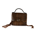 Belinda Leather Carved & Crafted Hand Bag - Tan - Handbags Zengoda Shop online from Artisan Brands