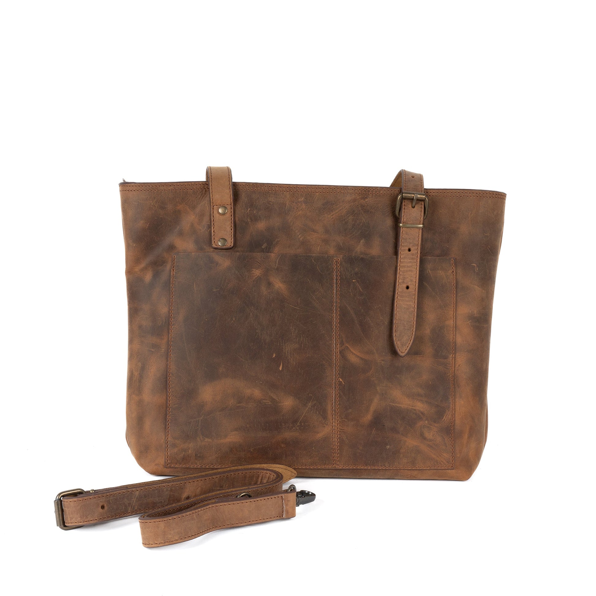 Callisto Leather Tote Bag - Brown - Accessories Zengoda Shop online from Artisan Brands
