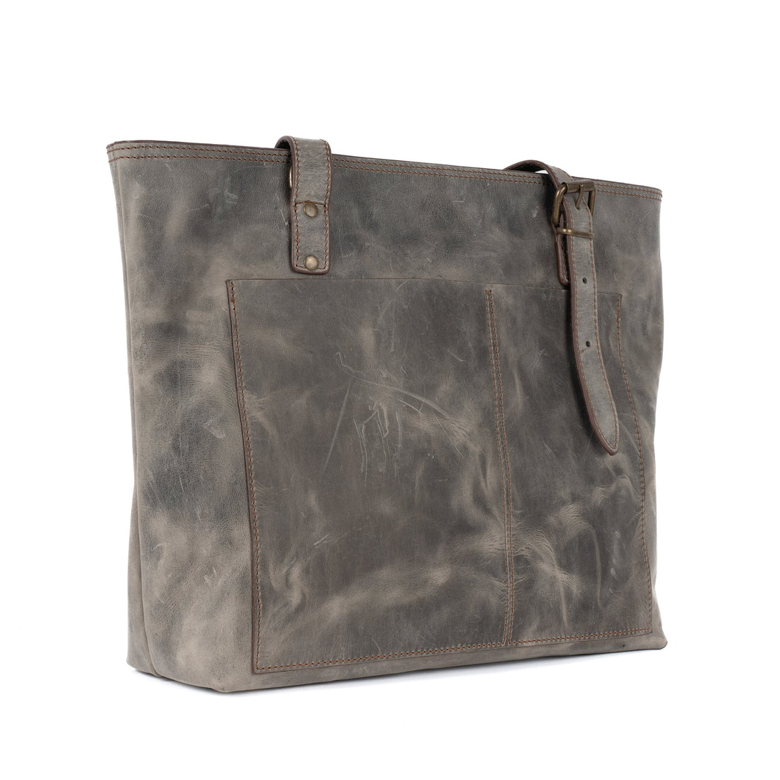 Callisto Leather Tote Bag - Gray - Accessories Zengoda Shop online from Artisan Brands