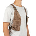 Capella Gray Shoulder Leather Holster With Pocket - Zengoda Shop online from Artisan Brands