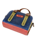 Caunos Blue Leather Top Handle Bag - Accessories Zengoda Shop online from Artisan Brands