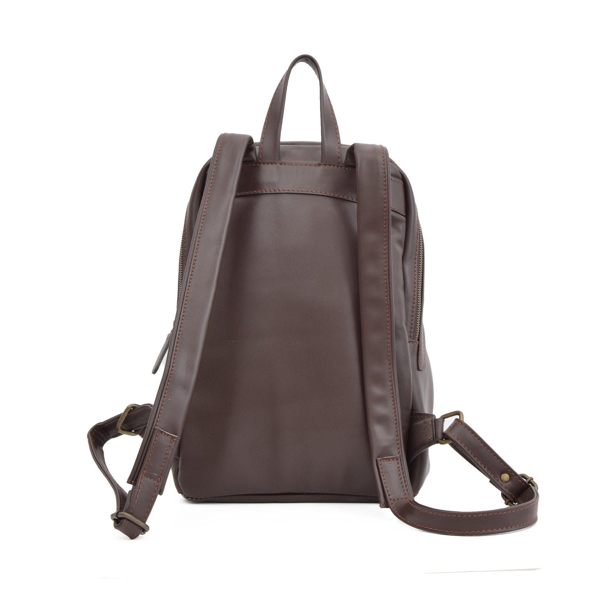 Daelysira Brown Leather Backpacks - Zengoda Shop online from Artisan Brands