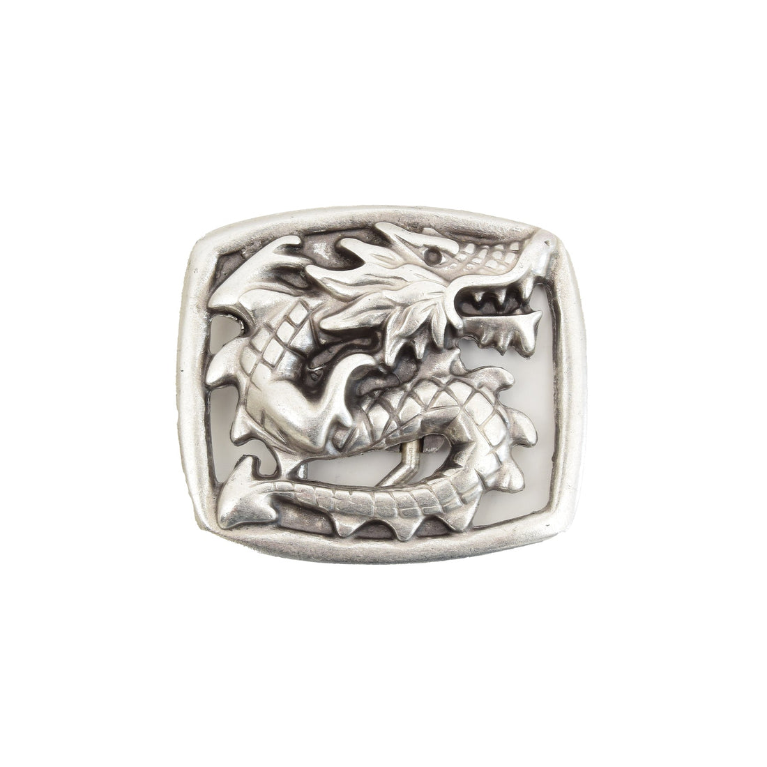 Dragon Silver Toned Removable Metal Belt Buckle - Buckles Zengoda Shop online from Artisan Brands