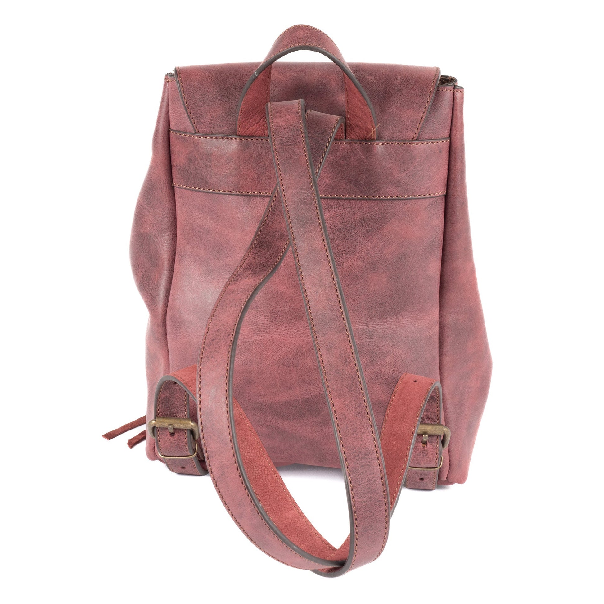 Encladus Burgundy Leather Backpack - Backpacks Zengoda Shop online from Artisan Brands