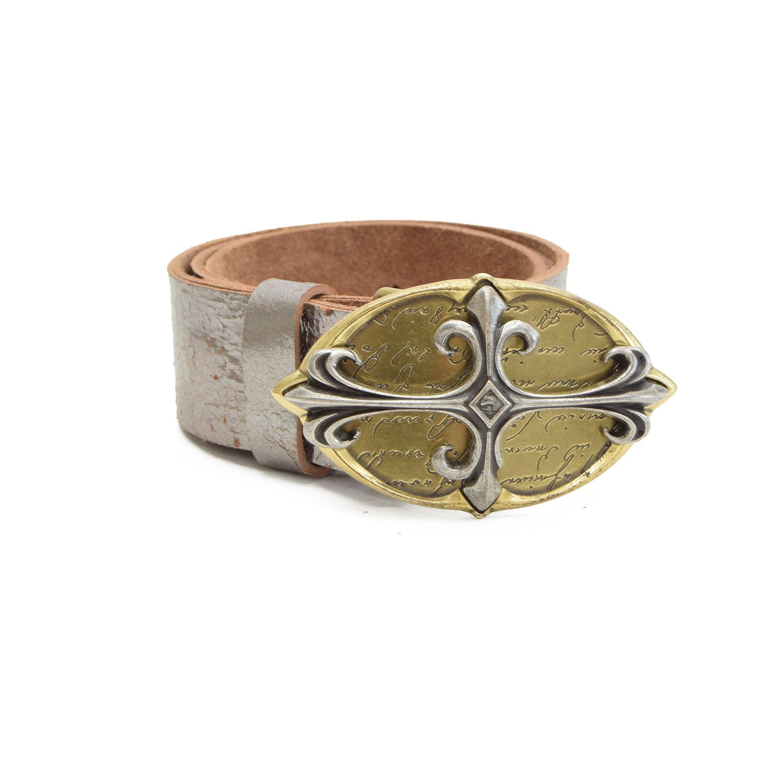 Ethereal Leather Belt Silver with Changeable Buckle - 80 - Belts Zengoda Shop online from Artisan Brands