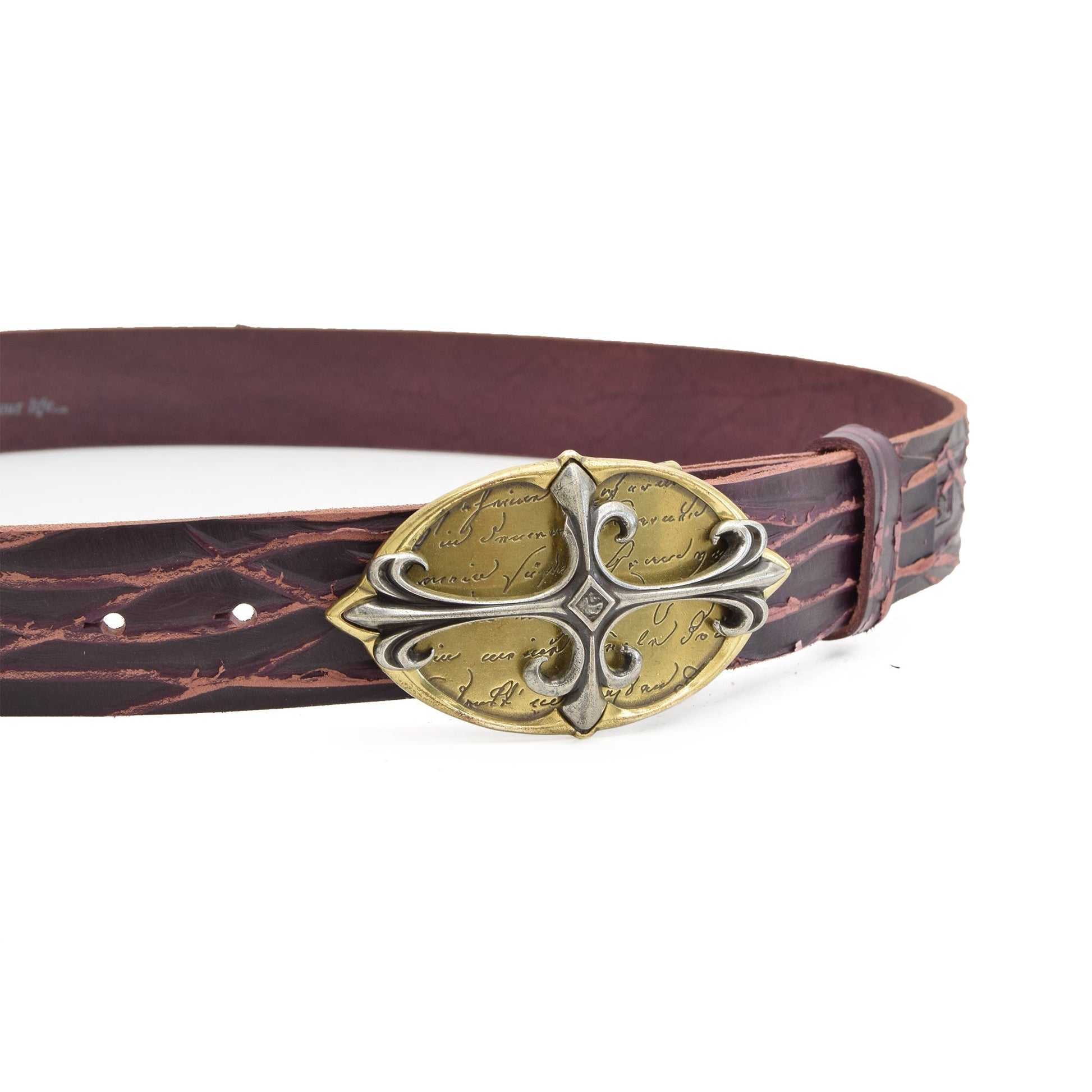 Galadriel Leather Belt Purple with Changeable Buckle - Belts Zengoda Shop online from Artisan Brands